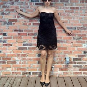 Giorgia and Johns Italy Strapless Lace Dress